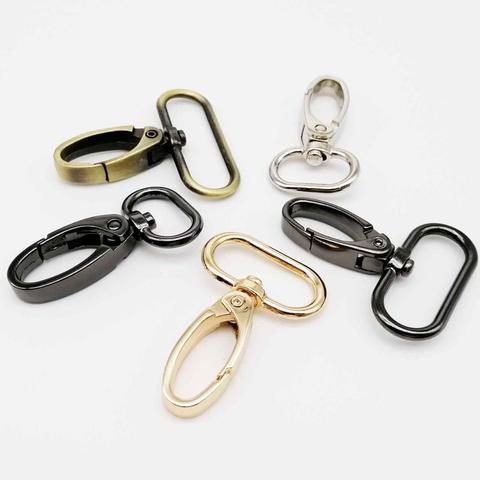 2pcs Swivel Lobster Leather Bag Handbag Purse Shoulder Strap Belt Clasp Clip Trigger Buckle Key Ring Dog Chain Collar Snap Hook ► Photo 1/6