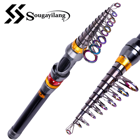 Sougayilang 99% Carbon 1.8M - 3.6M Portable Telescopic Fishing Rod Blank Spinning Rods Fish Hand Fishing Tackle Sea Rod ► Photo 1/6