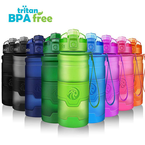 ZORRI Bottle For Water Protein Shaker Portable Motion Sports Water Bottle Bpa Free Eco-Friendly  Sports Camping Hiking Gourde ► Photo 1/6