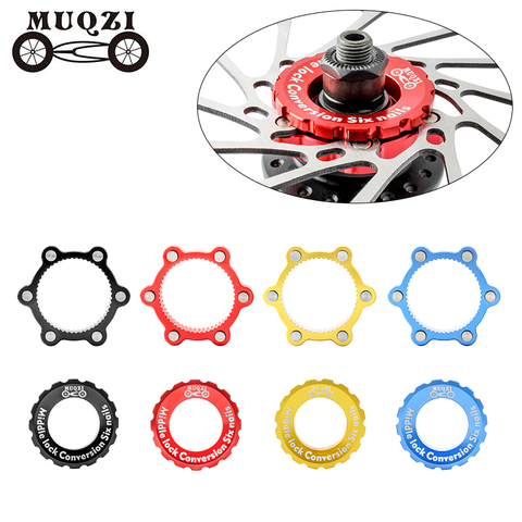 MUQZI Centerlock To 6-Hole Adapter Bicycle Disc Brake Center Lock Conversion 6 Bolt Rotors Bike Hub Adapter ► Photo 1/6