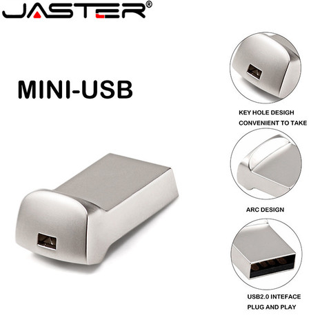 JASTER New flash disk ultra mini USB flash drive memory stick pen drive 4GB 16GB 32GB 64GB 128GB Pendrive flash drive with rope ► Photo 1/6