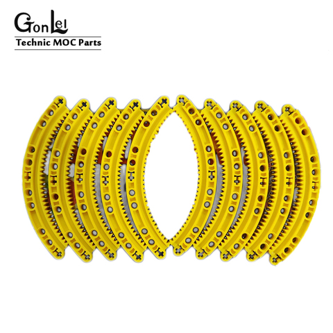 4Pcs/Lot Technic Gear Rack Annular Rack 1/4 Circle 11X11 Building Blocks Children's toys Technic Parts EV3 EV5 MOC Gears Toys ► Photo 1/6