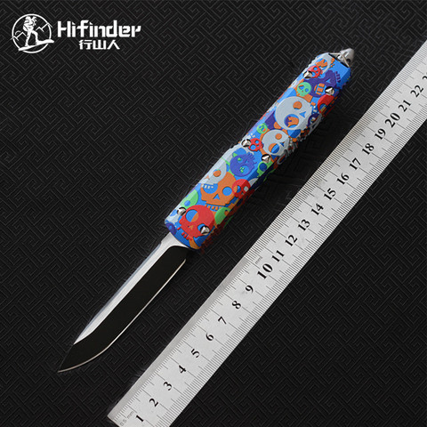 Hifinder UTX-70 D2 Back stoneWash blade Aluminum handle camping survival outdoor EDC hunt Tactical tool dinner kitchen knife ► Photo 1/6