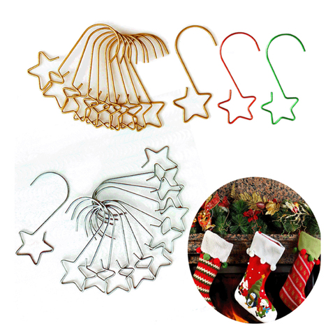 20/40/60pcs Christmas Ornament S-shaped Hooks Mini Christmas Wreath Hooks for Hanging Xmas Tree Decoration High Quality Metal ► Photo 1/6