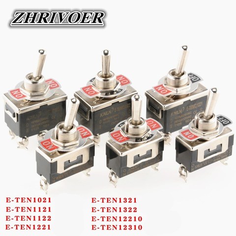 High-end Mini Auto Toggle Switch AC 250V 16A 2/3/4/6/12 Pin ON-OFF ON-OFF-ON 2/3 Position Silver Contact with Waterproof Cap ► Photo 1/5