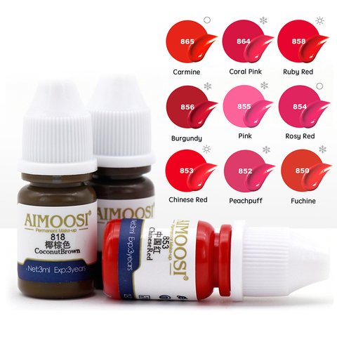 3ml Aimoosi Nano Pigment Milkly 35 color For Permanent makeup Eyebrow&eyeliner&Lips Beauty Makeup Tattoo Ink ► Photo 1/6