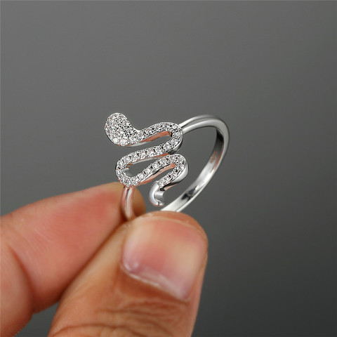Punk Female Small Snake Ring Boho Silver Color Bridal Engagement Ring Vintage Wedding Jewelry Rings For Women ► Photo 1/5