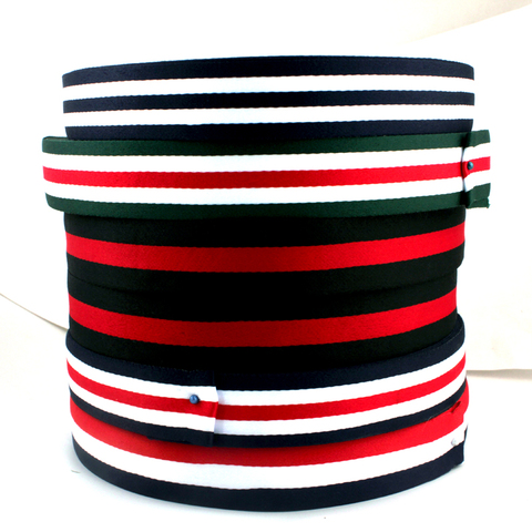 Color polyester striped   cap with ribbon decorative ribbon edging cloth strip wide men and women T-shirt accessories diy belt ► Photo 1/4