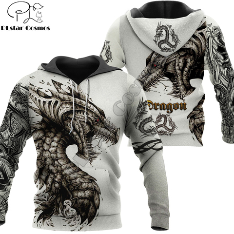 Tattoo and Dungeon Dragon 3D Printed Unisex Deluxe Hoodie Men Sweatshirt Streetwear Zip Pullover Casual Jacket Tracksuit KJ0277 ► Photo 1/6