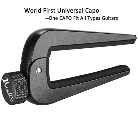 Universal Wide Adjustable Guitar Capo Fit for 6/12 String Acoustic Classical Electric Guitar,Bass,Mandolin,Banjos,Ukulele Black ► Photo 1/6