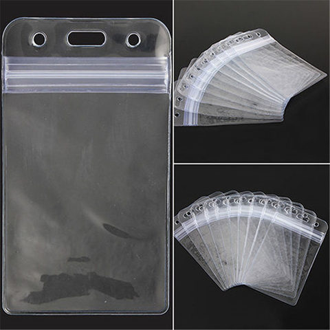 1/5/10pcs Waterproof Vertical Transparent PVC Plastic Clear Zipper ID Card Holder Pocket Credit Passport Card Bag ► Photo 1/6