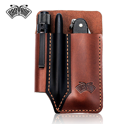 EASYANT Pocket Organizer Leather Knife Sheath Handmade EDC Tool Pouch Multitool Accessoires ► Photo 1/6