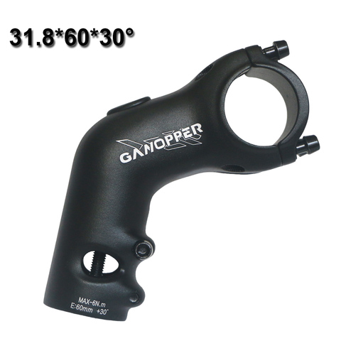 GANOPPER 30 degree XC AM MTB riser tube mountain bike Handlebar stem 31.8mm road bicycle stem 60MM Bicicleta Cycling Angle stem ► Photo 1/6