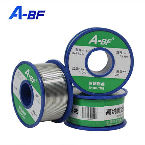 A-BF Lead-free Solder Tin Wire High Brightness No-clean Solder Wire Soldering Iron Soldering Station Tool 0.6mm/0.8mm/1.0mm ► Photo 1/4
