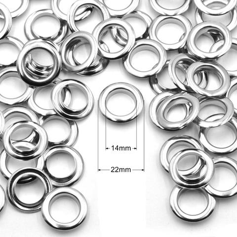 30sets 14mm Brass Material Big Size Silver Grommet Eyelet With Washer Fit Leather DIY Craft Shoes Belt Cap Craft Accessories ► Photo 1/6