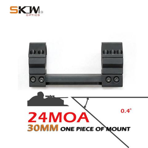 SKWgear M4 AR15 24MOA Angle One Piece Scope Mount 30mm mount for 1913 Picatinny Rails  30MM rings ► Photo 1/6