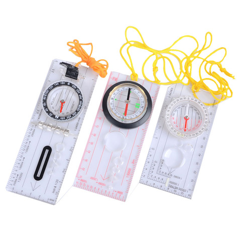 Professional Map Ruler Drawing Scale Compasses Kompas Survival Tool Camping Hiking Pointing Guide Magnifying Glass Compass ► Photo 1/6