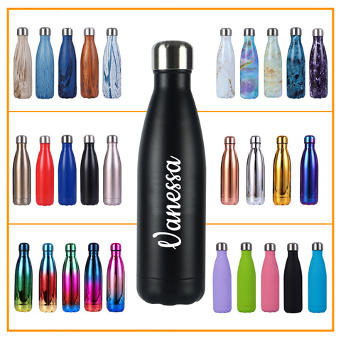 LOGO Custom Thermos Bottle Vacuum Flasks Stainless Steel Water Bottle Portable Sports Gift Cups ► Photo 1/6