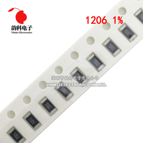 100pcs 1206 1% SMD resistor 1/4W 43R 43.2R 44.2R 45.3R 46.4R 47R 47.5R 48.7R 49.9R 43 43.2 44.2 45.3 46.4 47 47.5 48.7 49.9 ohm ► Photo 1/4