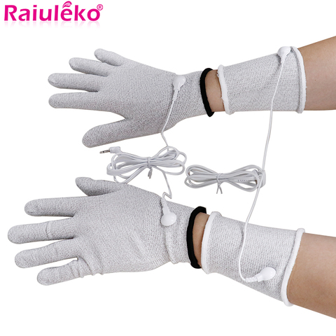 Conductive Silver Fiber TENS EMS Electrode Therapy Gloves Socks knee pads Wrist Pads Electrotherapy Unit For Phycical Therapy ► Photo 1/6