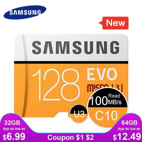 SAMSUNG Micro SD Memory Card 32G 64G 128G 256 MicroSD Cards SDHC SDXC Max 95Ms EVO 32GB 64GB C10 TF Trans Flash Micro Card ► Photo 1/5