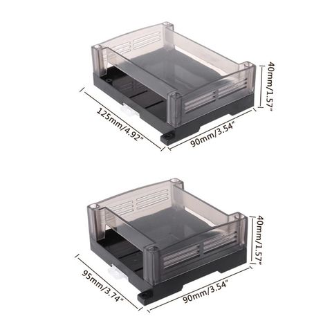 1pc Transparent Plastic Industrial Control Box Panel Enclosure Case Din Rail Project Electronic DIY PCB Shell ► Photo 1/6