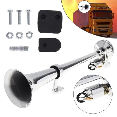 17 Inch 12V / 24V 150dB Super Loud Car Air Operated Horn Single Trumpet Air Horn Compressor for Truck Boat Train Lorry Vehicles ► Photo 1/6