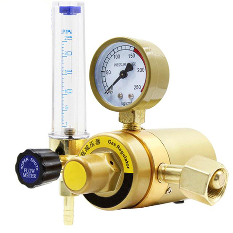 CO2 Gas Regulator with Dual Gas Filter 36V/220V Flowmeter Welding Gas Regulator Valves Welding Pressure Gauge for Mig Tig Welder ► Photo 1/6