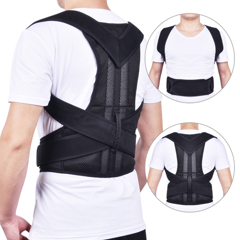 Posture Corrector Back Body Brace Adjustable Lumbar Shoulder Spinal Support  Belt