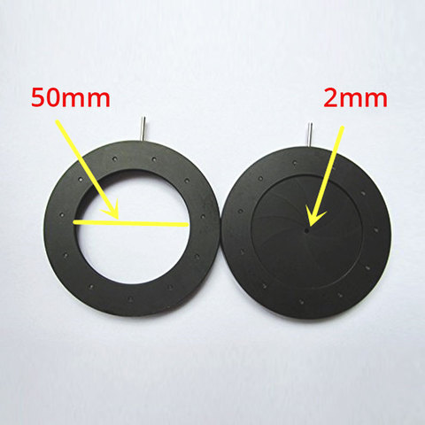 1 PC Adjustable 2-50mm Mechanical Iris Diaphragm Aperture for Microscope Camera Adapter Monitor Condenser ► Photo 1/6