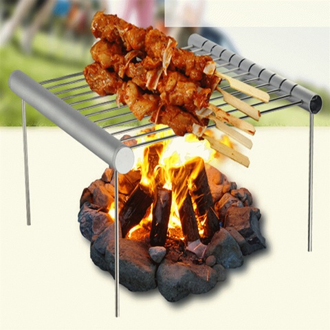 New Arrive Mini Pocket BBQ Grill Portable Stainless Steel BBQ Grill Folding BBQ Grill Barbecue Accessories For Home Park Use 2 ► Photo 1/6