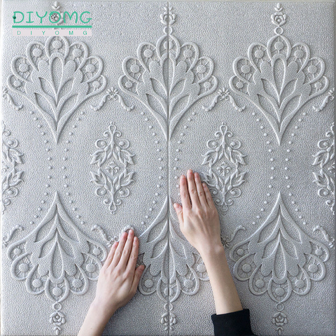 Self-Adhesive 3D Wall Stickers PVC Waterproof Foam Wallpaper European Wall Stickers Living Room TV Background Decor Panels Brick ► Photo 1/6