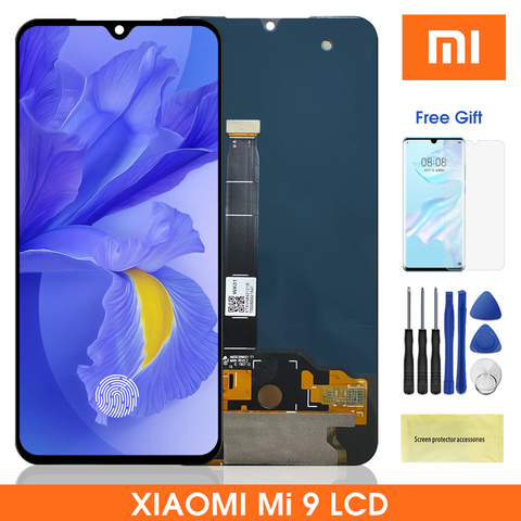 6.39'' Super Amoled Mi9 Lcd for Xiaomi 9 Lcd display With Touch Screen Digitizer Assembly For Xiaomi9 Mi 9 M1902F1G Lcds ► Photo 1/6