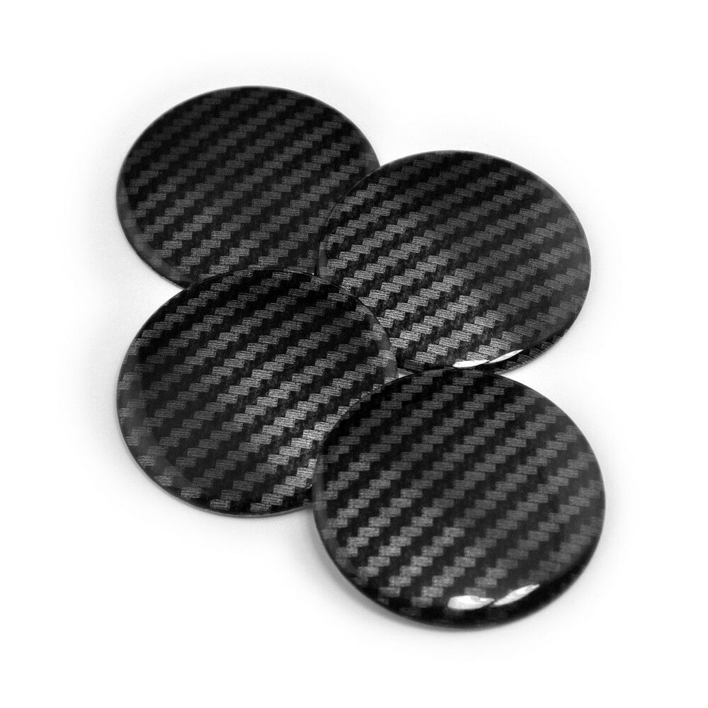 4pcs 50mm Carbon Fiber Stripe Car Emblem Hub Wheel Center Cap Cover Sticker Aluminum Wheel Center Cap ► Photo 1/4