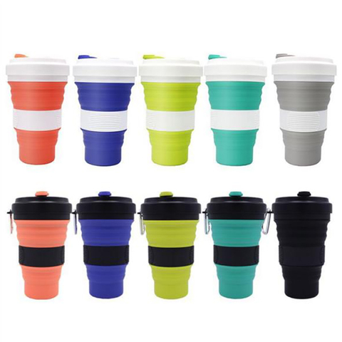 1Pcs 550ml Travel Folding Cup Water Bottle Outdoor Travel Goods Shrink Coffee Cup Creative Gift Water cup Folding water bottle ► Photo 1/6