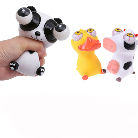 1 Piece Cartoon Animal Squeeze Antistress Toy Boom Out Eyes Doll Stress Relief Panda The Toy Figure ► Photo 1/5
