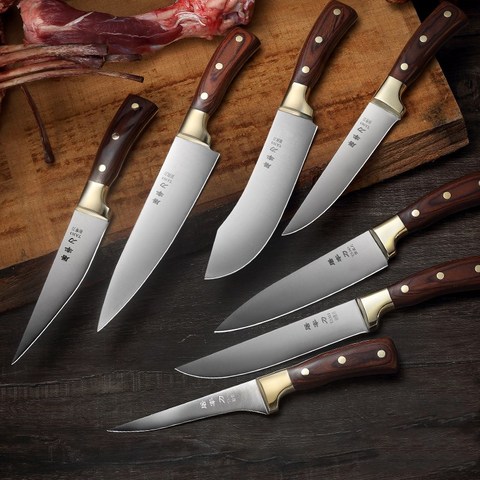 Kitchen Chef Knives Sets Stainless Steel Slaughter House Boning Knife Meat  Cleaver Butcher Knife Sharp Cleaver Slicing knife