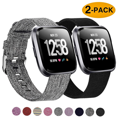 Bands Compatible for Fitbit Versa 2 strap Woven Fabric correa for Fitbit Versa2 Versa Lite band Breathable cinturini armband ► Photo 1/6