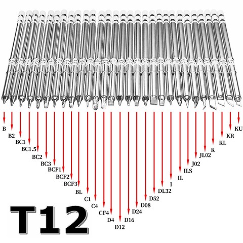 T12 Series Soldering Iron Tips for  HAKKO T12  Handle LED vibration switch Temperature Controller FX951 FX-952 ► Photo 1/6