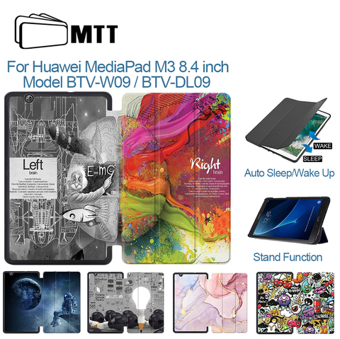 MTT PU Leather Case For Huawei MediaPad M3 8.4 inch BTV-W09 BTV-DL09 Magnetic Folio Flip Stand Tablet Case Protective Fundas ► Photo 1/6