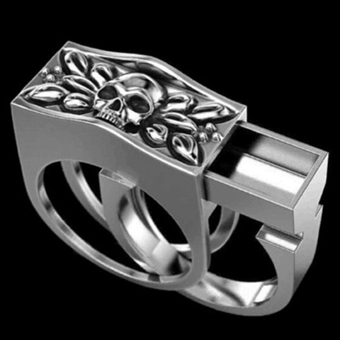Europe And American Fashion Skull Ring Anniversary Gift Rings Hip Hop Unisex Jewelry Men And Women Skeleton Rings US Size 6-10 ► Photo 1/6