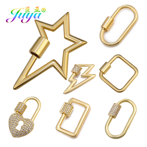 Juya DIY Jewelry Findings Spiral Clasp Supplies Metal Screw Clasps Accessories For Luxury Hanging Chains Pendant Jewelry Making ► Photo 1/6