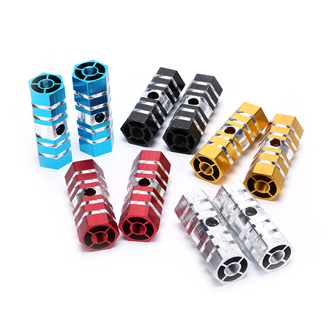 1Pair Aluminum Alloy Pegs Cycling Bicycle Bike Rear Foot Peg Stunt Six Axle Bicycle Components Parts ► Photo 1/4