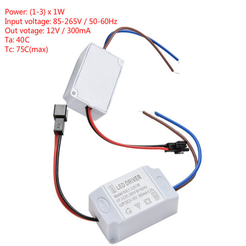 1W Power Supply Constant Current Transformer Adapter Switch For LED Strip Power Supply Light Accessory LED Driver AC 85-265V ► Photo 1/6