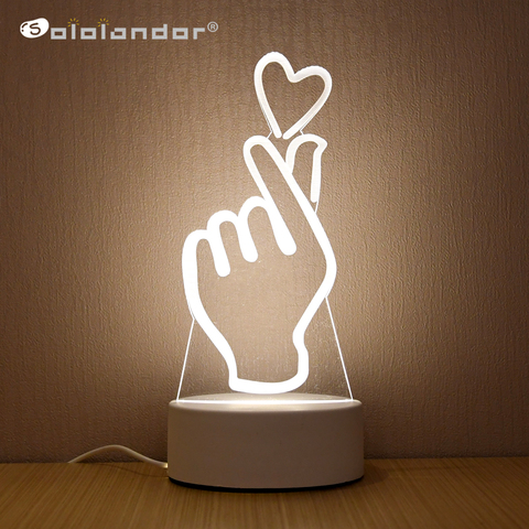 SOLOLANDOR 3D LED Lamp Creative 3D LED Night Lights Novelty Illusion Night Lamp 3D Illusion Table Lamp For Home Decorative Light ► Photo 1/6