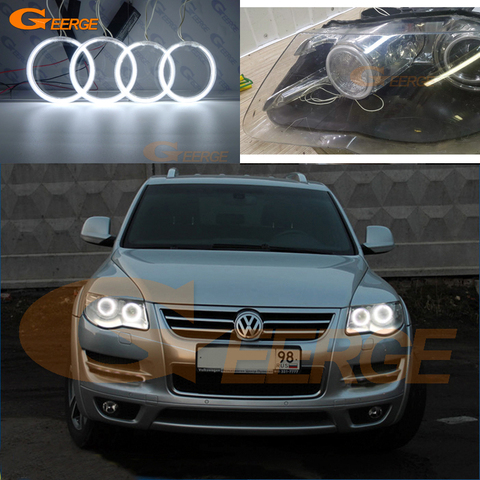 For Volkswagen VW Touareg 7L 2003 2004 2005 2006 2007 2008 2009 2010 Excellent Ultra bright CCFL Angel Eyes kit halo rings ► Photo 1/6