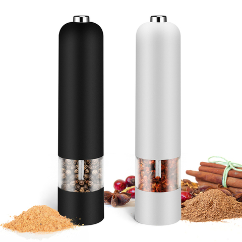 Electric Pepper Grinder Salt Spice Herbal Containers With LED Lights Easy Clean Home Kitchen Cooking BBQ Tools ► Photo 1/6