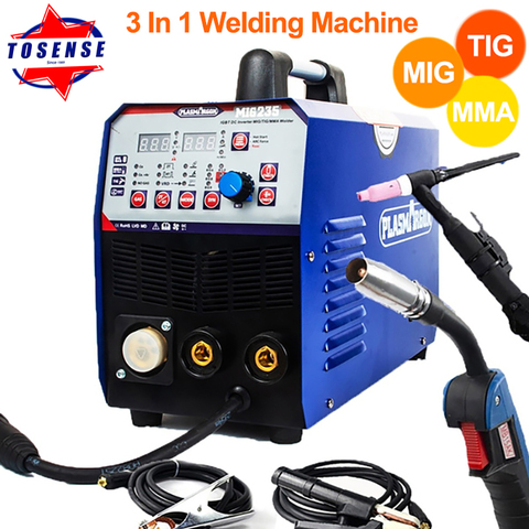 3 In 1 Plasma Welder 110/220V IGBT DC Inverter MIG/TIG/MMA Welding Machine Multi-Function Semi-automatic Welding Machine Torch ► Photo 1/1