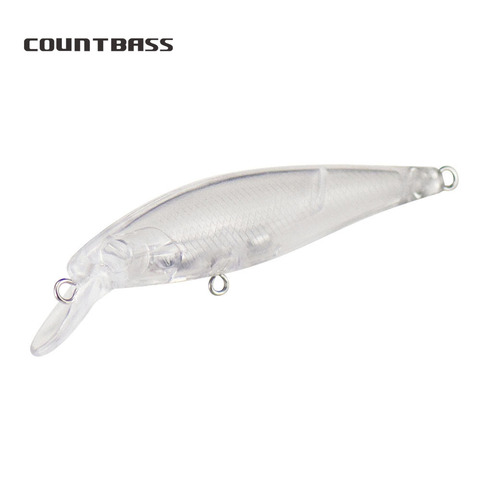 10pcs Countbass Blank Hard Bait Minnow 67mm Slow Sinking Glass Balls Rattles, Angler's Unpainted Fishing Lures Wobblers ► Photo 1/6