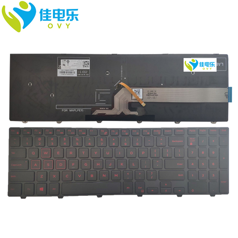 OVY US laptop keyboard for DELL for  Inspiron 15 3000 5000 3541 3542 3543 5542 5545 5547 17-5000 with Backlit P/N:0v9f14 ► Photo 1/6